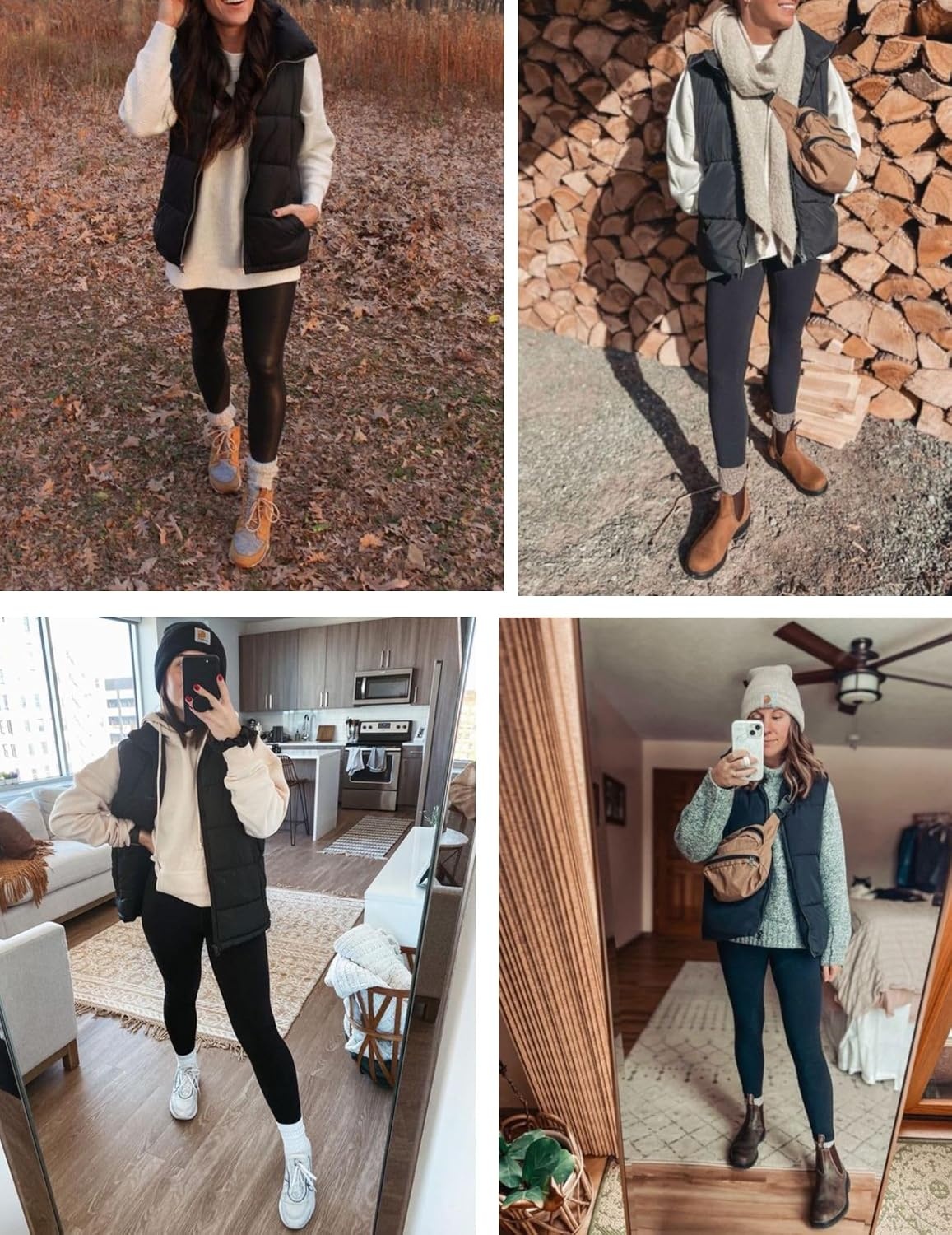 image:imageZeagoo Women Puffer Vest Lightweight Stand Collar Sleeveless Winter Warm Zip Up Padded Outerwear Jackets with Pockets SXXLBlack