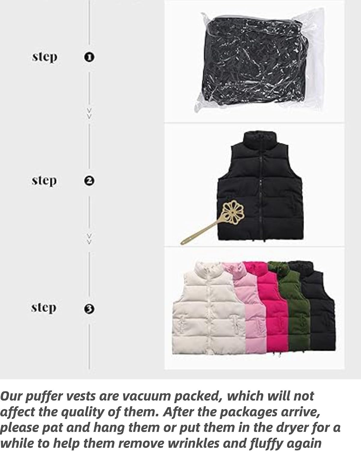 image:imageZeagoo Women Puffer Vest Lightweight Stand Collar Sleeveless Winter Warm Zip Up Padded Outerwear Jackets with Pockets SXXLSky Blue