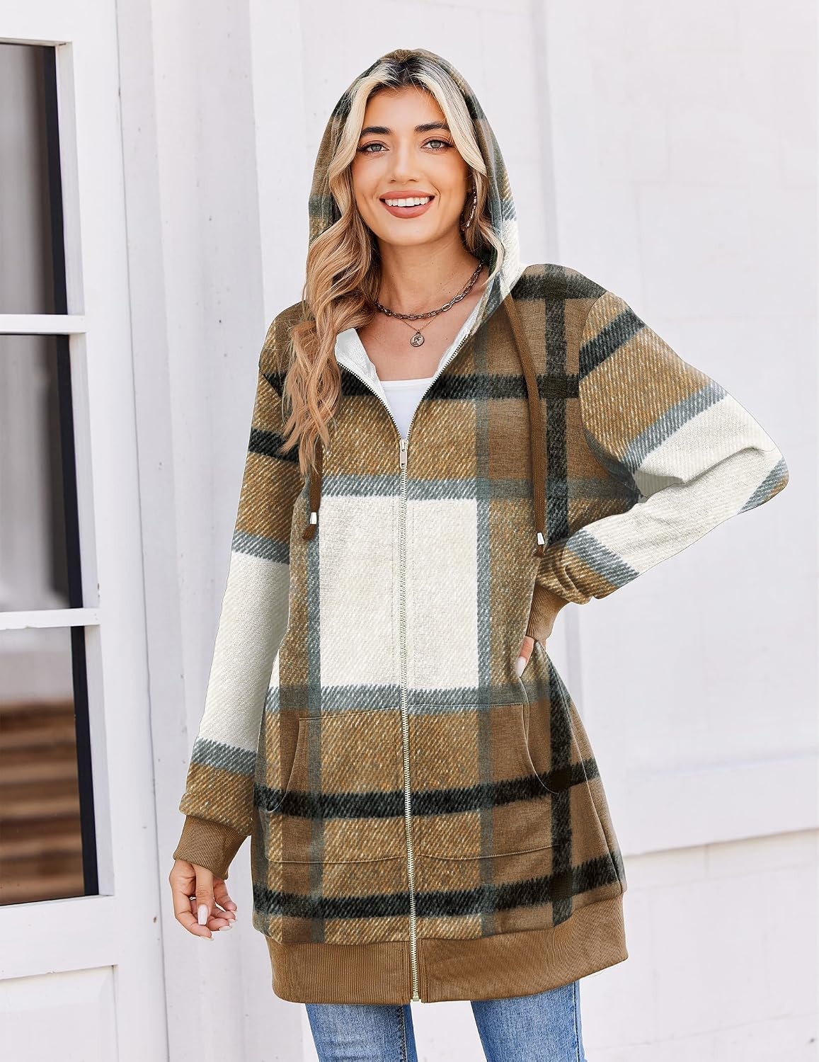 image:imageZeagoo Womens Zip Up Hoodies Long Tunic Sweatshirts Oversized Fleece Casual Long Sleeve 2026 Fall Hoodie Jacket CoatError Na