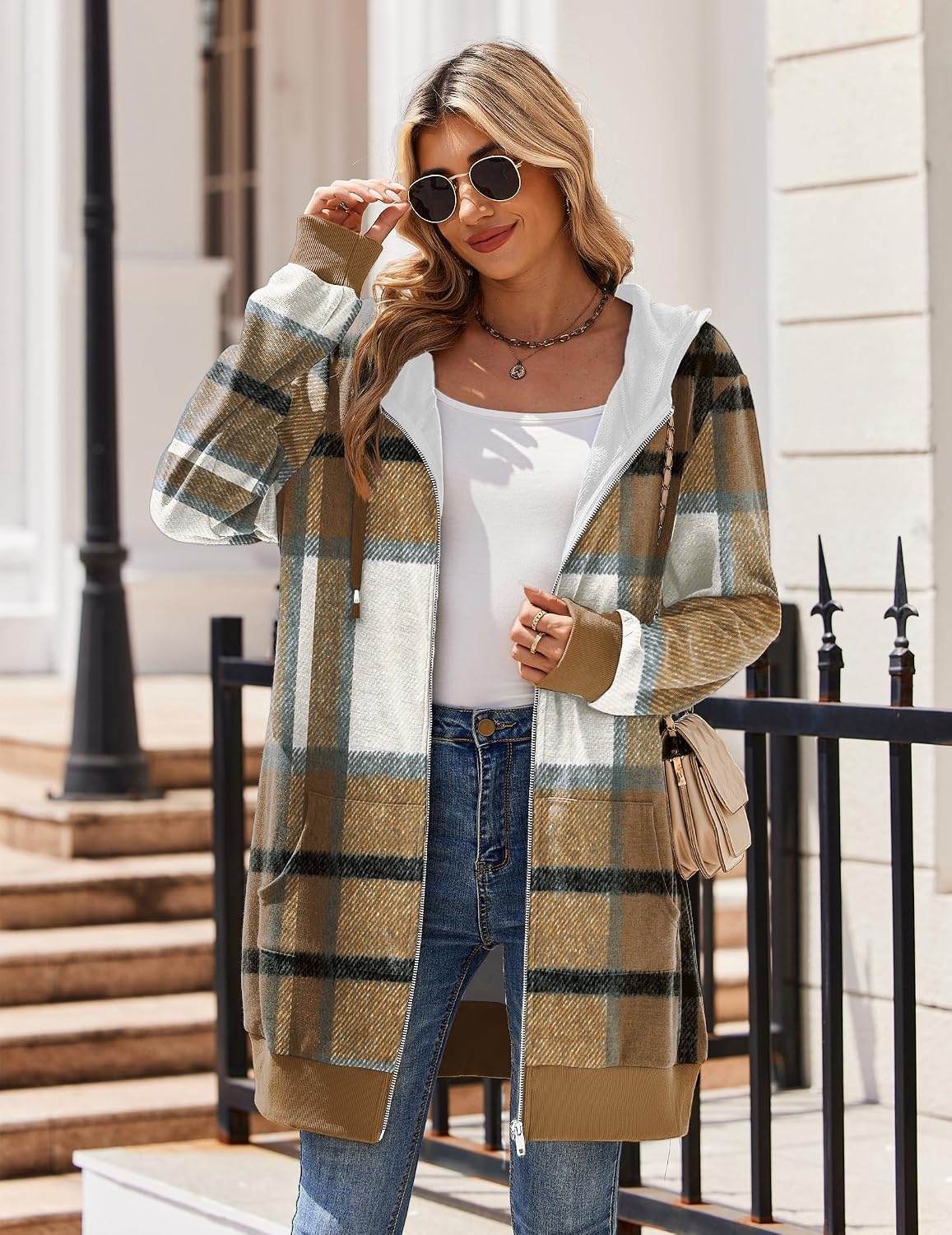image:imageZeagoo Womens Zip Up Hoodies Long Tunic Sweatshirts Oversized Fleece Casual Long Sleeve 2026 Fall Hoodie Jacket CoatError Na