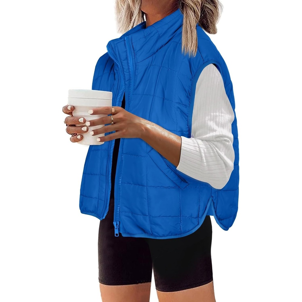 image:imageZeagoo Womens Puffer Vest Ladies Sleeveless Zip Up OuterwearBlue