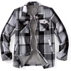 Zeagoo Flannel Jacket for Women Sherpa Fleece Lined Winter Plaid Coats(Black)