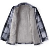 Zeagoo Flannel Jacket for Women Sherpa Fleece Lined Winter Plaid Coats(Black)