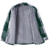 Zeagoo Flannel Jacket for Women Sherpa Fleece Lined Winter Plaid Coats(Green)