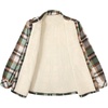 Zeagoo Flannel Jacket for Women Sherpa Fleece Lined Winter Plaid Coats(Green Brown)