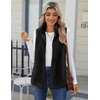 Zeagoo Vest For Women Sleeveless Sherpa Fleece Jackets Zip Up Fall Coats(A-black)