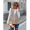 Zeagoo Vest For Women Sleeveless Sherpa Fleece Jackets Zip Up Fall Coats(A-leopard)