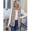 Zeagoo Vest For Women Sleeveless Sherpa Fleece Jackets Zip Up Fall Coats(Leopard)