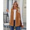 Zeagoo Vest For Women Sleeveless Sherpa Fleece Jackets Zip Up Fall Coats(Light Brown-1)