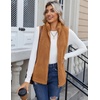 Zeagoo Vest For Women Sleeveless Sherpa Fleece Jackets Zip Up Fall Coats(Light Brown-1)