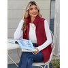 Zeagoo Vest For Women Sleeveless Sherpa Fleece Jackets Zip Up Fall Coats(Wine Red)