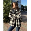 Zeagoo Women Fleece Jacket Western Aztec Print Snap Button Down Outerwear(Black and White)