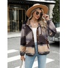 Zeagoo Women Fleece Jacket Western Aztec Print Snap Button Down Outerwear(Gray Pattern)
