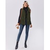Zeagoo Women Oversized Puffer Vest Stand Collar Zip Up Sleeveless Outerwear(Army Green)