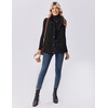 Zeagoo Women Oversized Puffer Vest Stand Collar Zip Up Sleeveless Outerwear(Black)