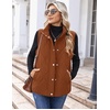 Zeagoo Women Oversized Puffer Vest Stand Collar Zip Up Sleeveless Outerwear(Camel)