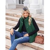 Zeagoo Women Oversized Puffer Vest Stand Collar Zip Up Sleeveless Outerwear(Green)