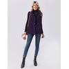 Zeagoo Women Oversized Puffer Vest Stand Collar Zip Up Sleeveless Outerwear(Purple)