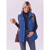 Zeagoo Women Oversized Puffer Vest Stand Collar Zip Up Sleeveless Outerwear(Sky Blue)