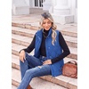 Zeagoo Women Oversized Puffer Vest Stand Collar Zip Up Sleeveless Outerwear(Sky Blue)
