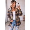 Zeagoo Women Plaid Shacket Fleece Hooded Winter Coat Warm Jackets(Light French Beige)