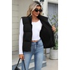 Zeagoo Women Puffer Vest Cropped Winter Outerwear Warm Coat(A-black)