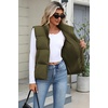 Zeagoo Women Puffer Vest Cropped Winter Outerwear Warm Coat(Green)
