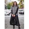 Zeagoo Women Puffer Vest Lightweight Stand Collar Sleeveless Winter Warm Zip Up Padded Outerwear Jackets with Pockets S-XXL(Black White Plaid)