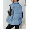 Zeagoo Women Puffer Vest Lightweight Stand Collar Sleeveless Winter Warm Zip Up Padded Outerwear Jackets with Pockets S-XXL(Light Blue)