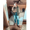 Zeagoo Women Puffer Vest Lightweight Stand Collar Sleeveless Winter Warm Zip Up Padded Outerwear Jackets with Pockets S-XXL(Olive)