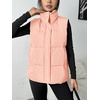 Zeagoo Women Puffer Vest Lightweight Stand Collar Sleeveless Winter Warm Zip Up Padded Outerwear Jackets with Pockets S-XXL(Pink)