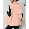 Zeagoo Women Puffer Vest Lightweight Stand Collar Sleeveless Winter Warm Zip Up Padded Outerwear Jackets with Pockets S-XXL(Pink)