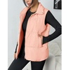 Zeagoo Women Puffer Vest Lightweight Stand Collar Sleeveless Winter Warm Zip Up Padded Outerwear Jackets with Pockets S-XXL(Pink)