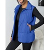 Zeagoo Women Puffer Vest Lightweight Stand Collar Sleeveless Winter Warm Zip Up Padded Outerwear Jackets with Pockets S-XXL(Sky Blue)