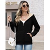 Zeagoo Women Sherpa Fleece Jacket Zip Up Thick Warm Hoodie Fall Winter Coat(01-black)