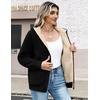 Zeagoo Women Sherpa Fleece Jacket Zip Up Thick Warm Hoodie Fall Winter Coat(01-black)