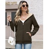 Zeagoo Women Sherpa Fleece Jacket Zip Up Thick Warm Hoodie Fall Winter Coat(Coffeegrey)