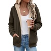 Zeagoo Women Sherpa Fleece Jacket Zip Up Thick Warm Hoodie Fall Winter Coat(Coffeegrey)