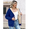 Zeagoo Women Sherpa Fleece Jacket Zip Up Thick Warm Hoodie Fall Winter Coat(Sky Blue)