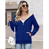 Zeagoo Women Sherpa Fleece Jacket Zip Up Thick Warm Hoodie Fall Winter Coat(Sky Blue)