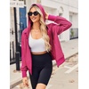 Zeagoo Womens Corduroy Knit Hoodies Zip Up Shirt Jacket Slouchy Short Jackets Casual Long Sleeve Shackets