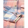 Zeagoo Womens Flannel Plaid Jacket Fleece Lined Shacket Hooded Warm Coat(Pink)