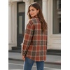 Zeagoo Women’s Flannel Plaid Shacket Long Sleeve Button Down Jacket S-2XL(A-orange)
