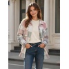Zeagoo Women’s Flannel Plaid Shacket Long Sleeve Button Down Jacket S-2XL(Pink)