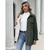Zeagoo Womens Fleece Jackets Corduroy Shackets Snap Casual Fall Coat(Army Green)