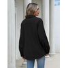 Zeagoo Womens Fleece Jackets Corduroy Shackets Snap Casual Fall Coat(Black)