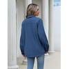 Zeagoo Womens Fleece Jackets Corduroy Shackets Snap Casual Fall Coat(Blue)