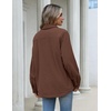 Zeagoo Womens Fleece Jackets Corduroy Shackets Snap Casual Fall Coat(Brown)