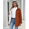 Zeagoo Womens Fleece Jackets Corduroy Shackets Snap Casual Fall Coat(Caramel)