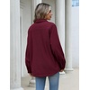 Zeagoo Womens Fleece Jackets Corduroy Shackets Snap Casual Fall Coat(Dark Red)